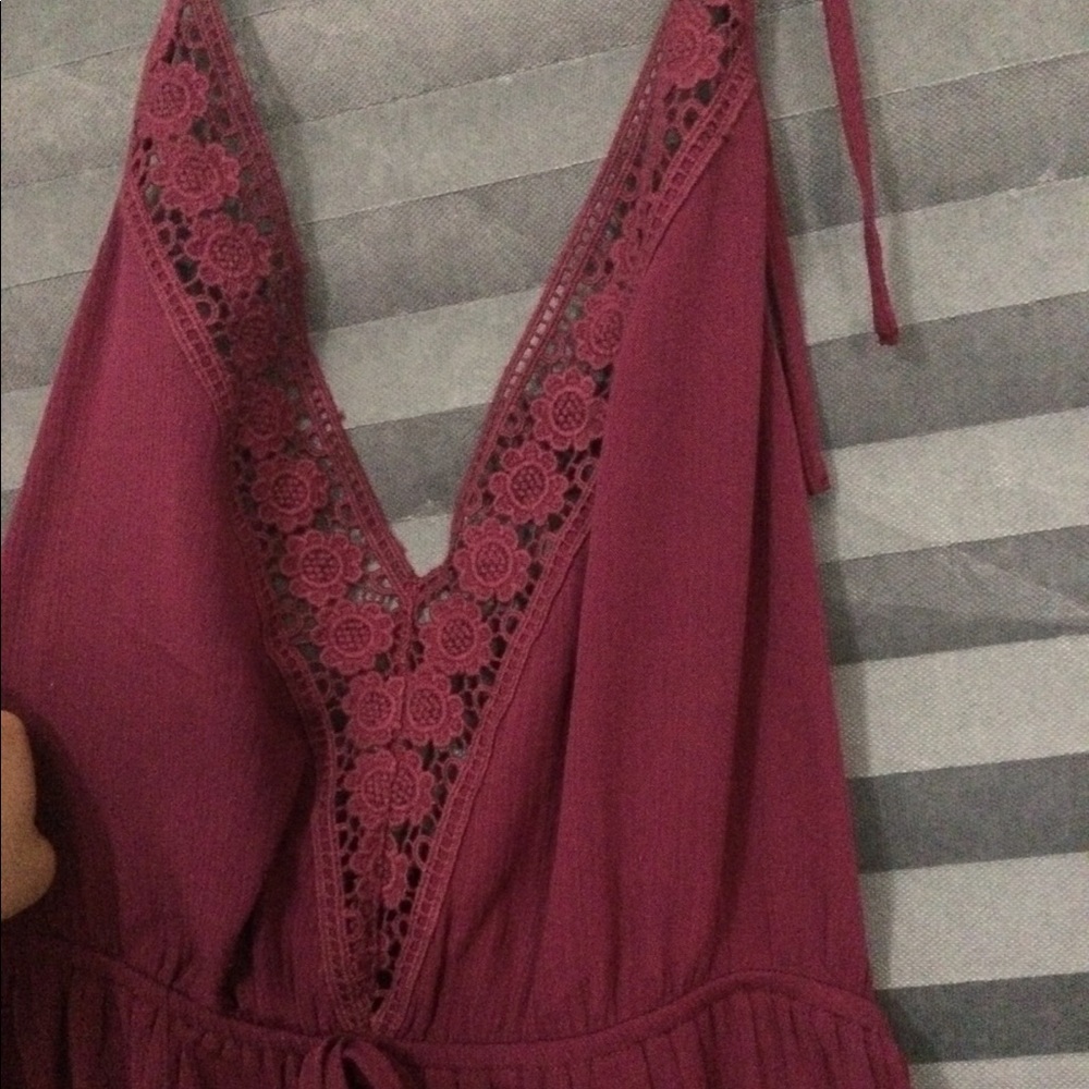 Purple halter maxi dress